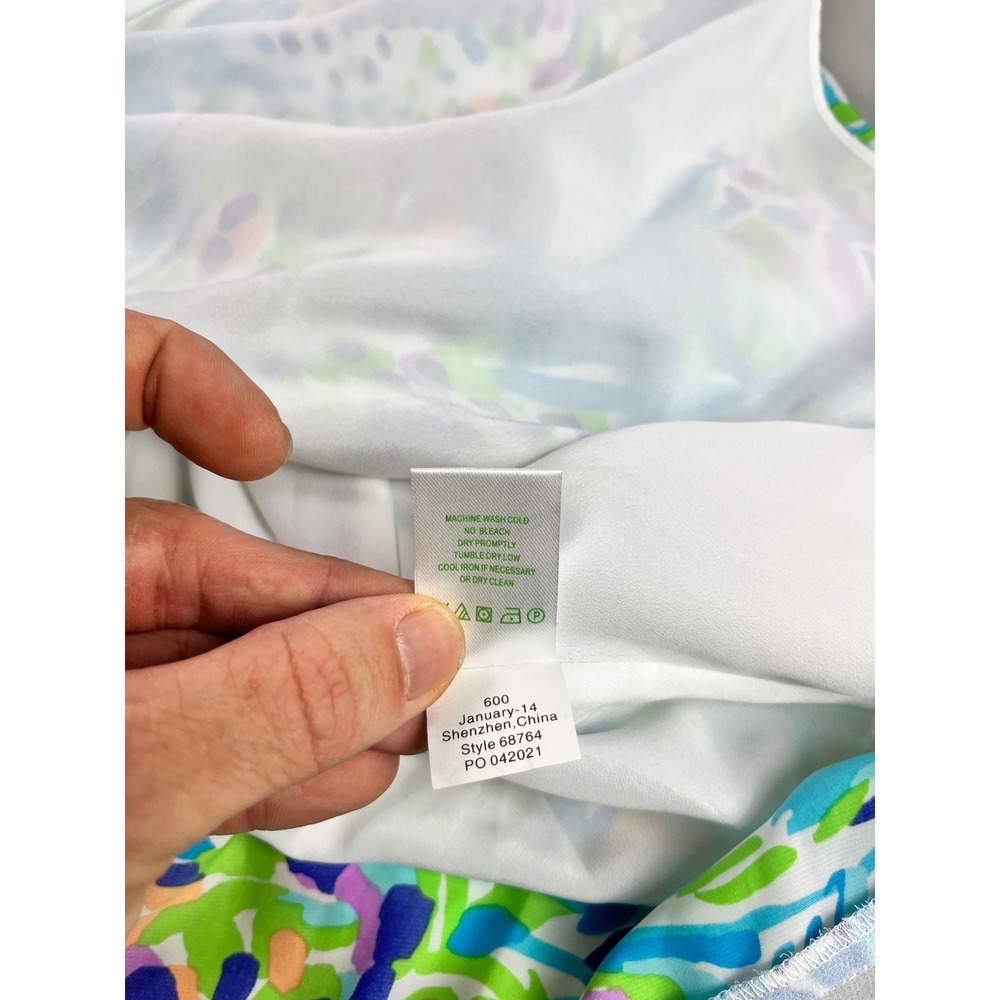Lilly Pulitzer Deanna Long Maxi Dress in Sea Soirée Print Women Medium Boho Chic - Picture 11 of 13